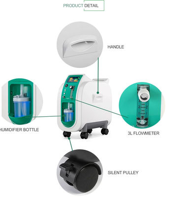 мобильный концентратор кислорода 5L с оборудованием здравоохранения очищенности Nebulizer 96%
